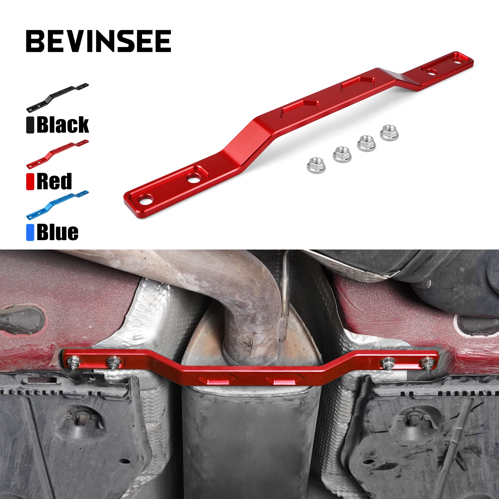 

BEVINSEE Rear Tunnel Brace for VW Golf 7 for Golf 8 for Passat B8, for Audi A3, for SEAT Ateca Leon, for Skoda Karoq Octavia