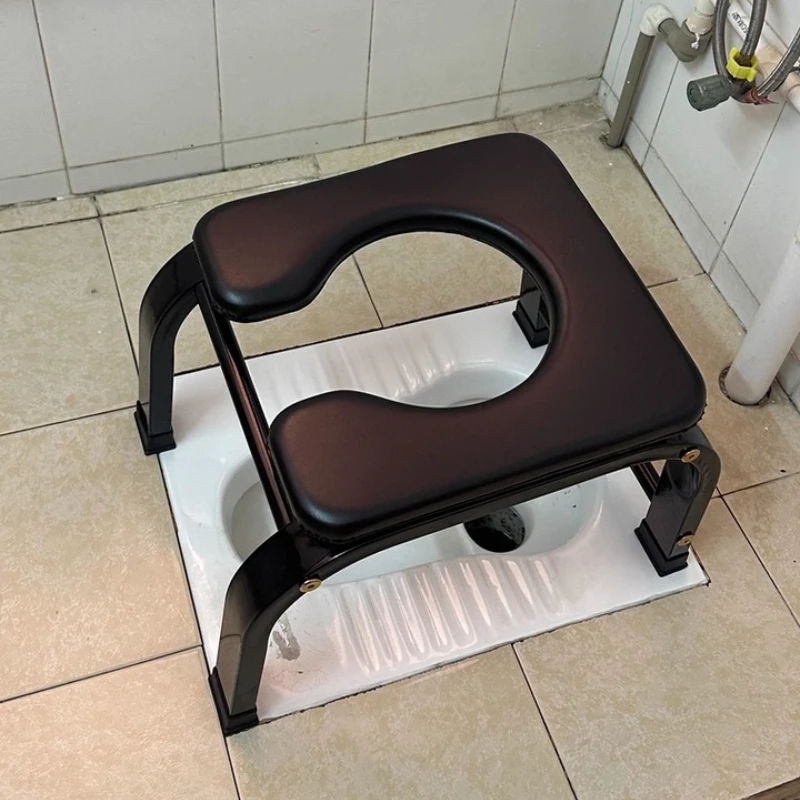 

Противоскользящий табурет для ванны, портативное сиденье для унитаза для пожилых людей, складной преобразователь приседаний в наряде, прочное кресло для душа