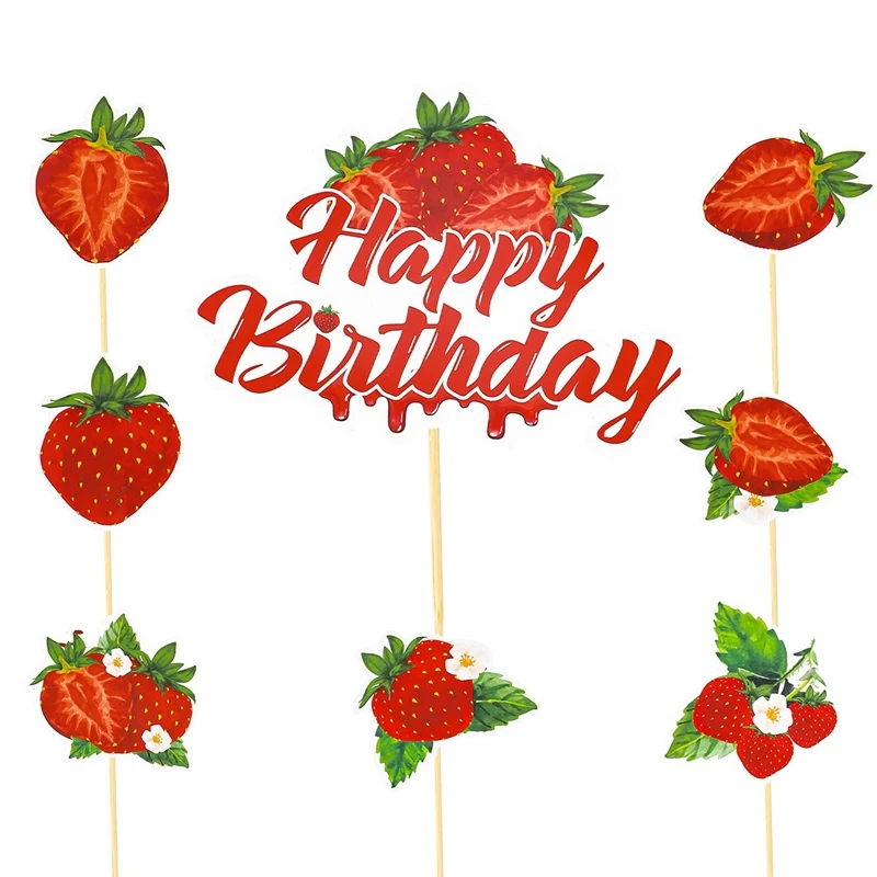 Décoration de gâteau d'anniversaire thème Harvey Chi pour enfants, thème de fruits, fête d'anniversaire douce, décorations de cuisson