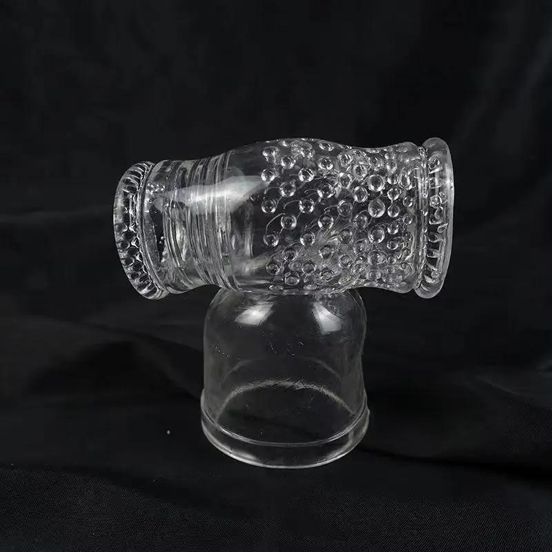 Transparent Magic Wand Attachment Penis Vibrator Masturbador Headgear AV Stick Rod Head Cover Sleeve Sex Toys Erotic Accessories view 4
