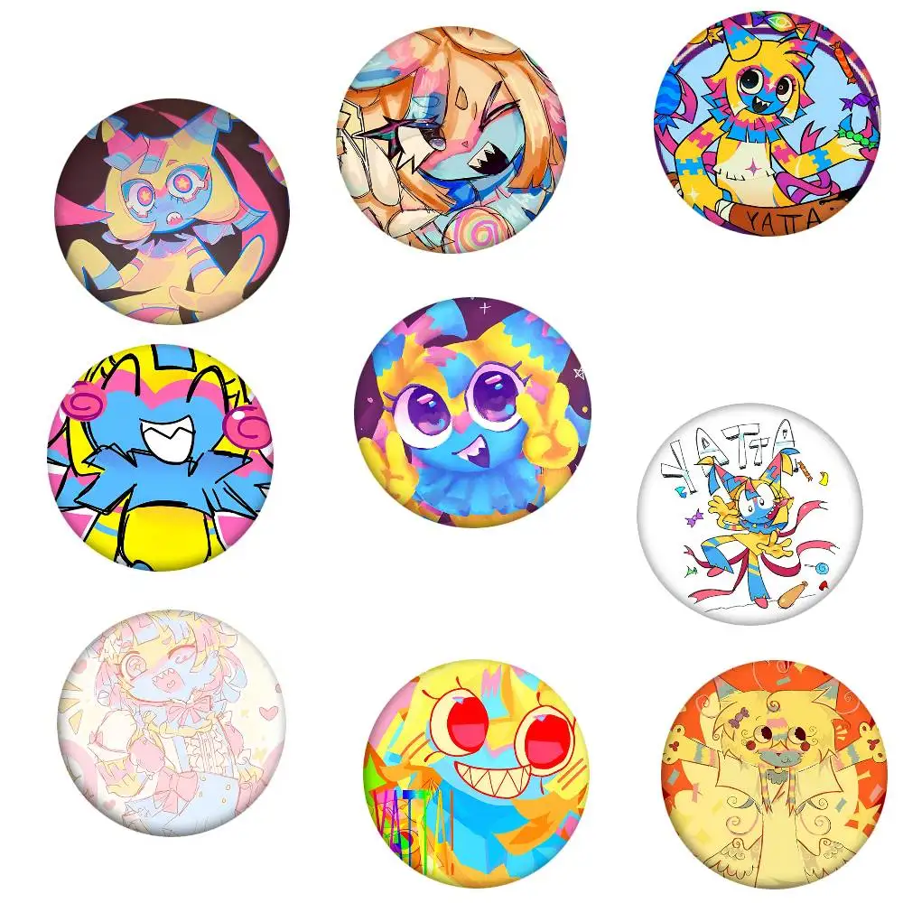Y-Yatta Anime Round Badge Creative Brooch Clothing Backpack Accessories Lapel Pin