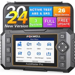 2024 Foxwell NT650 Pro OBD2 Automotive Scanner Car Code Reader ABS SRS Bidirectional Test 25 Reset Car Diagnostic Scan Tool