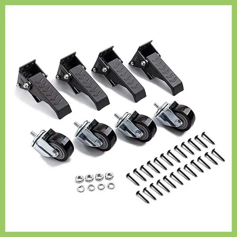 

Workbench Caster Kit Heavy Duty Retractable Casters Workbench Wheels All Steel Construction 2.5Inch