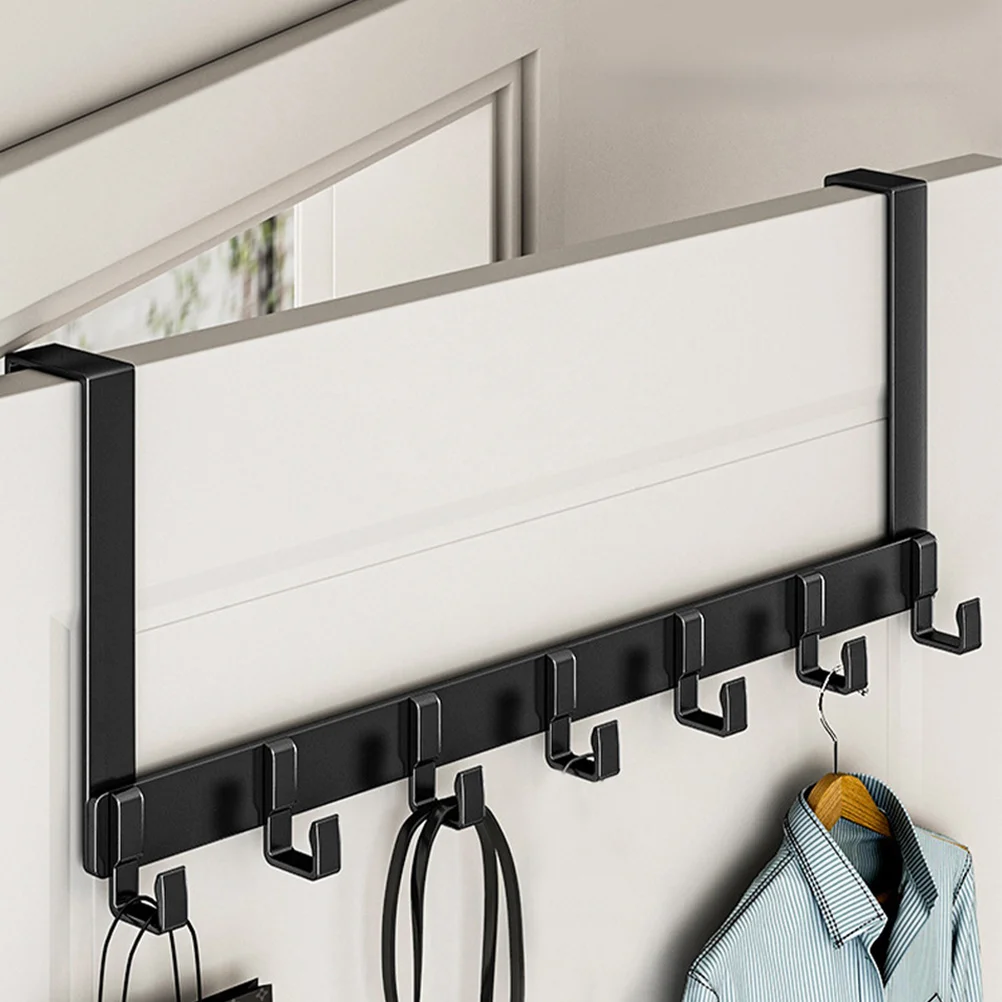 

Over The Door Hanger 7 Hooks Durable Space Aluminum Carbon Steel Easy Use No Drilling Home Decor Over The Door Hooks