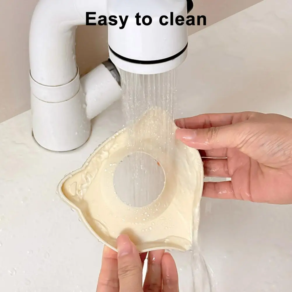 Countertop Faucet Drip Guard Kitchen Faucet Drip Catcher Silicone Faucet Splash Guard Drip Catcher with Drain Hole Cute Cartoon