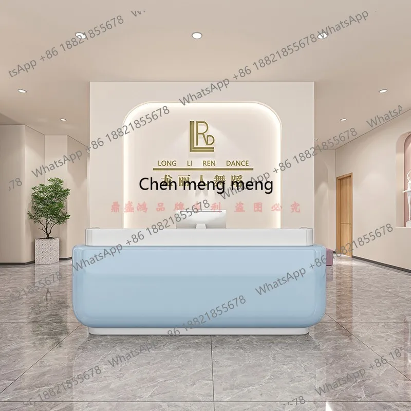 Painted Bar Counter Reception Desk Beauty Salon Consultation Company Store Clothing Store Cashier Counter
