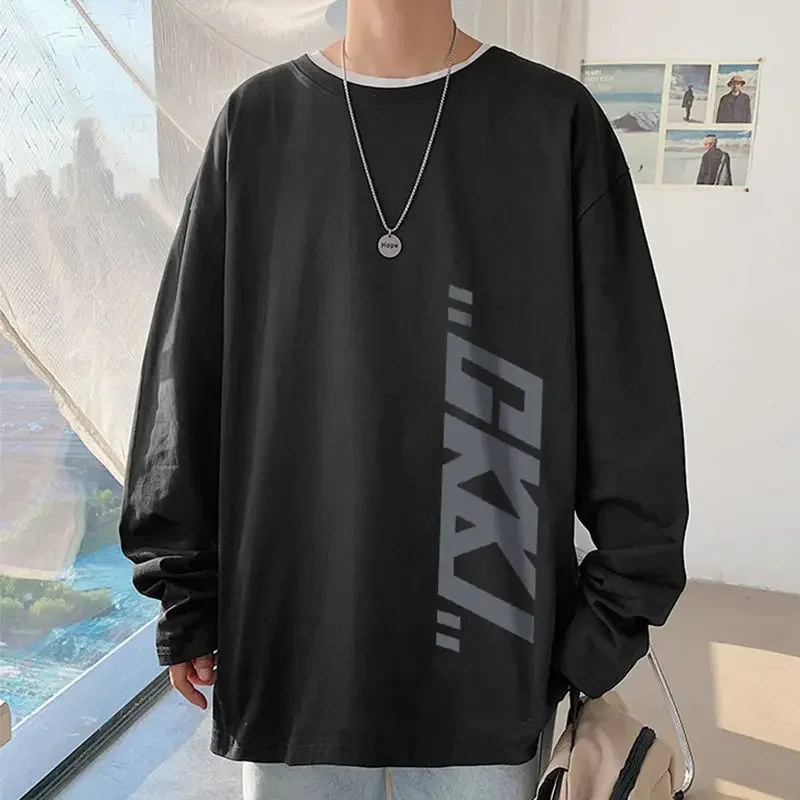 LIBIELIY Fashion O-Neck Loose Casual Printed T-Shirts Men's Clothing 2024 Spring Summer New Oversized All-match Tops Korean Tee