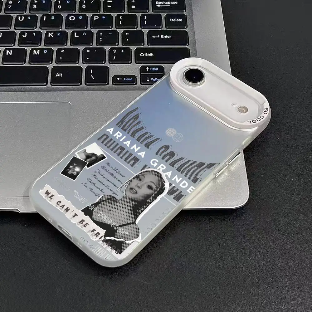 A-Ariana grande Cantante Cassa Del Telefono Per iPhone 17 16 15 14 13 12 11 Pro Max Air Matte Laser Aurora Antiurto Funda