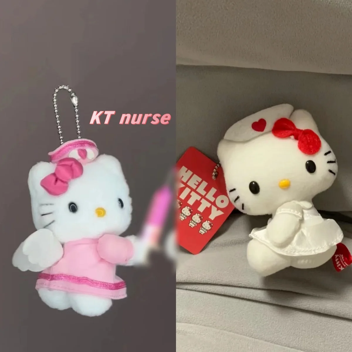 Hello Kitty śliczne Y2k dziewczyna wisiorek lalka Kawaii Kt brelok Anime otaczający boże narodzenie dziewczyna prezent plecak małe akcesoria