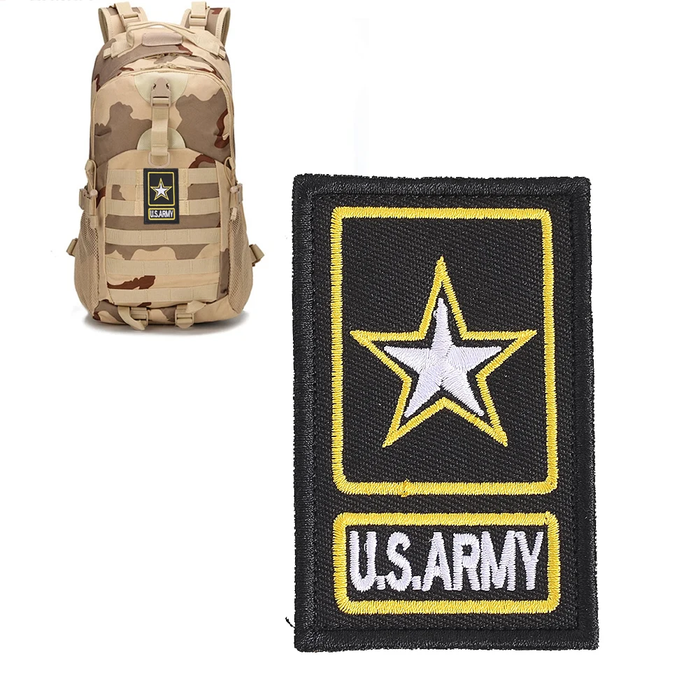 U.S. Military Pentagram Patch Fastener Tape CS COSPLAY Tactical Badge Applique Clothing Stickers DIY Sewing Patchwork