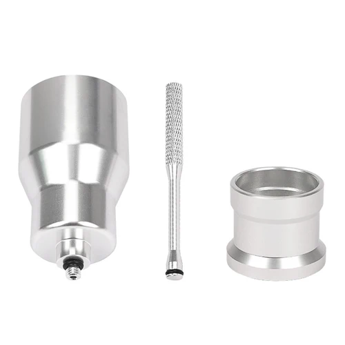 Imagen 2 del producto Kit de purga de freno de disco hidráulico, herramienta de embudo de aceite, aleación de aluminio con tapón y Base para bicicletas de montaña y de carretera