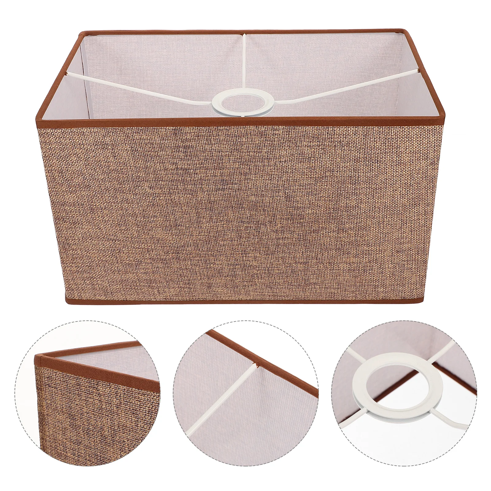 

Стильный прямоугольный тканевый абажур, пылезащитный домашний светильник, прочная ткань, простой дизайн для спальни, кабинета, использования в отеле, легко