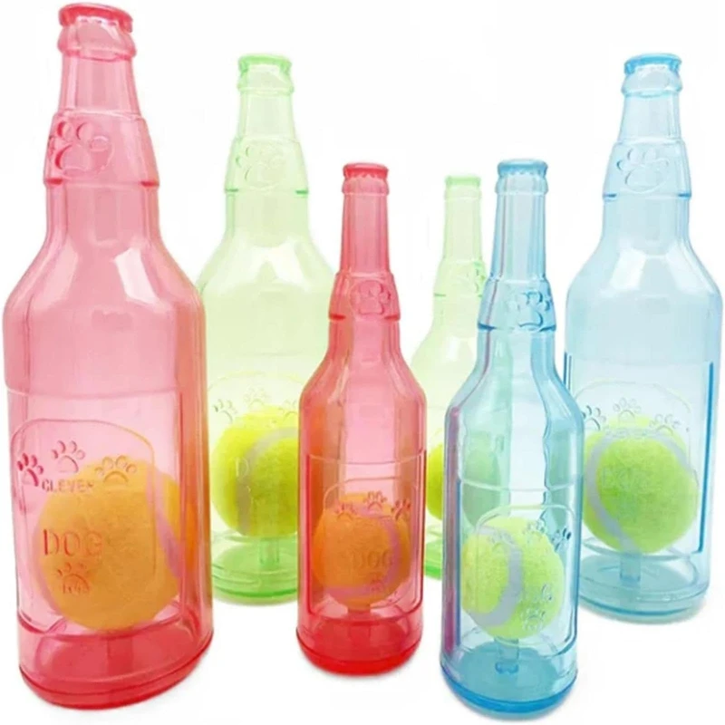 

Dog Toy Water Bottle Cruncher Chew Bottle Toys For Dogs Plastic Water Bottle Chew Toys For Dogs With Ball