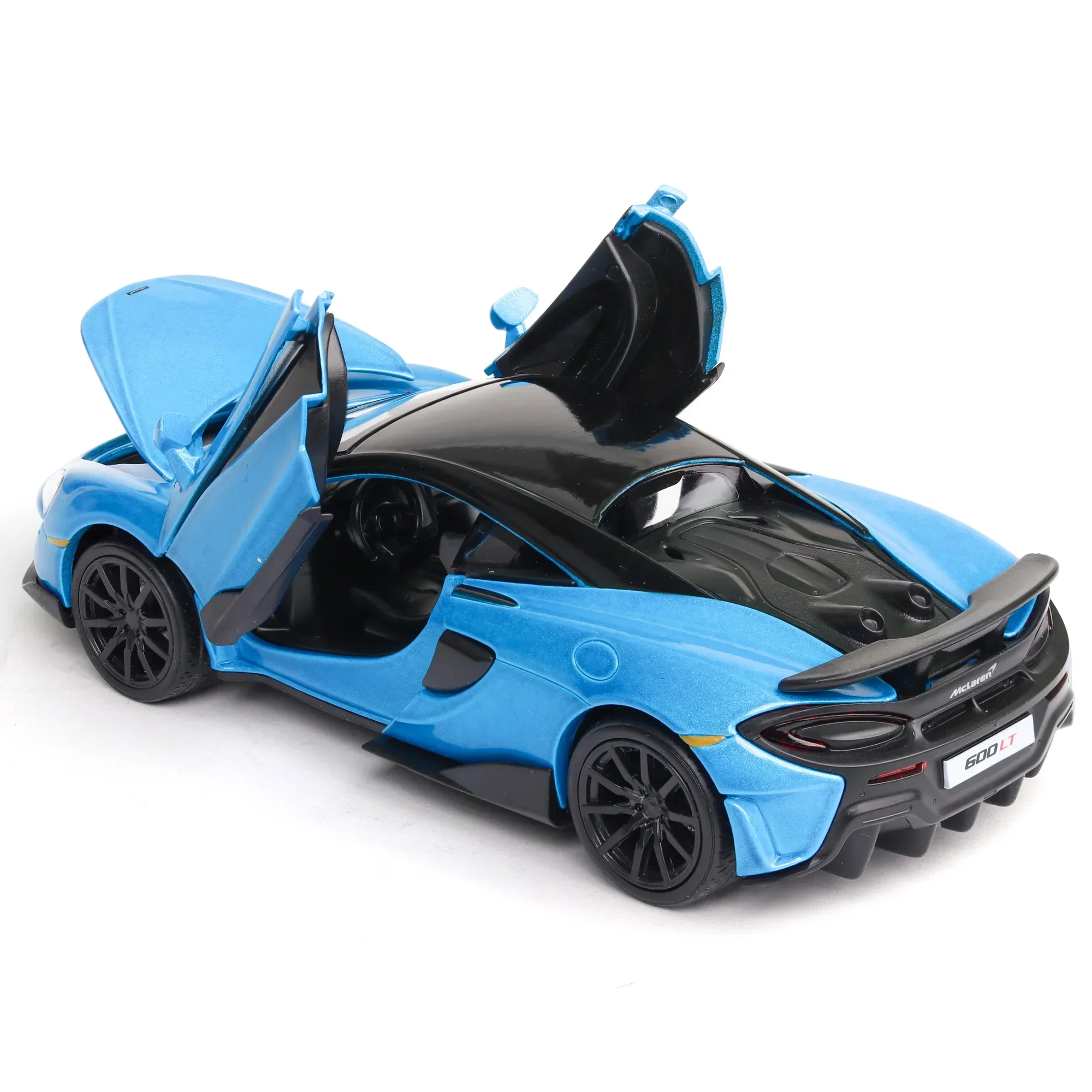 1:32 McLaren 600LT pressofuso in lega modello di auto sportiva tirare indietro con pressofusi veicoli giocattolo per bambini regali di compleanno A289 in miniatura