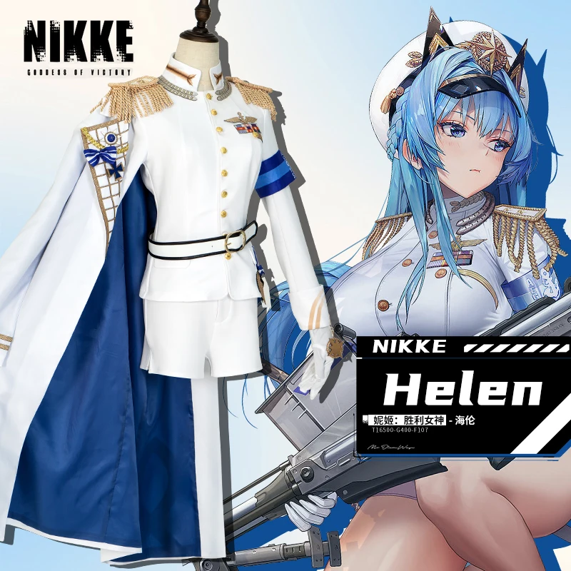 InYOYO Helen Cosplay Costume Anime Game NIKKE Coat+Top+Pants+Gloves+Hat Uniforms Halloween Party Outfit For Women XS-XXL New2023