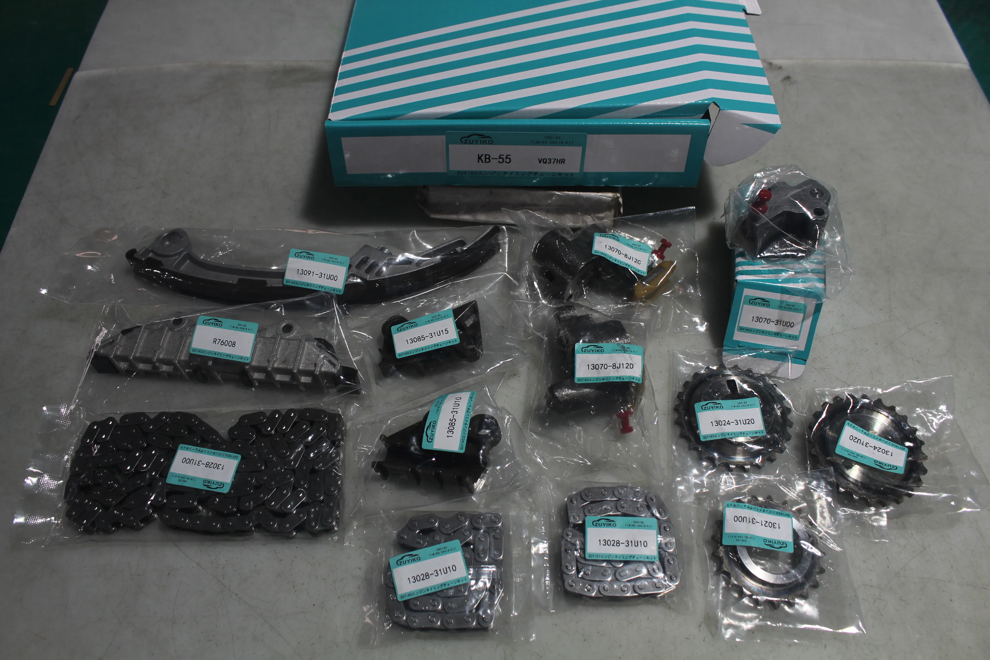 Комплект цепи ГРМ Vq37 Vq35 для двигателя Lnfiniti Qx4 3.5l Pathfider 2001-2004 VQ35DE VQ37DE 13028-31u10 13070-31u00 KB-55