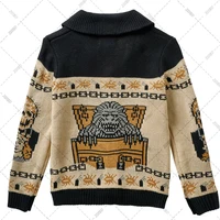 Fall/Winter Y2K Portrait Printed Harajuku Sweater Fashion Men and Women Long Sleeves Coat Warm Gothic Ghost Pattern Sweaters - Image 5