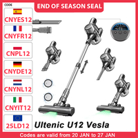 Ultenic U12 Vesla Cordless Vacuum Cleaner, 30KPa Suction, 450W Motor, 1L Dust Box, Up to 45 Mins Runtime, Removable Battery