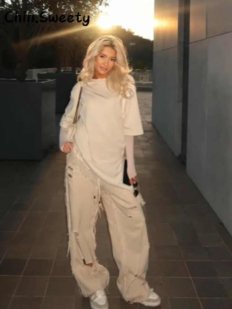 

Casual Women's Lace Skirts Patchwork Shirts Loose O-neck Half Sleeve Pullover See Through Skirt 2025 Autumn Winter Lady Blouses