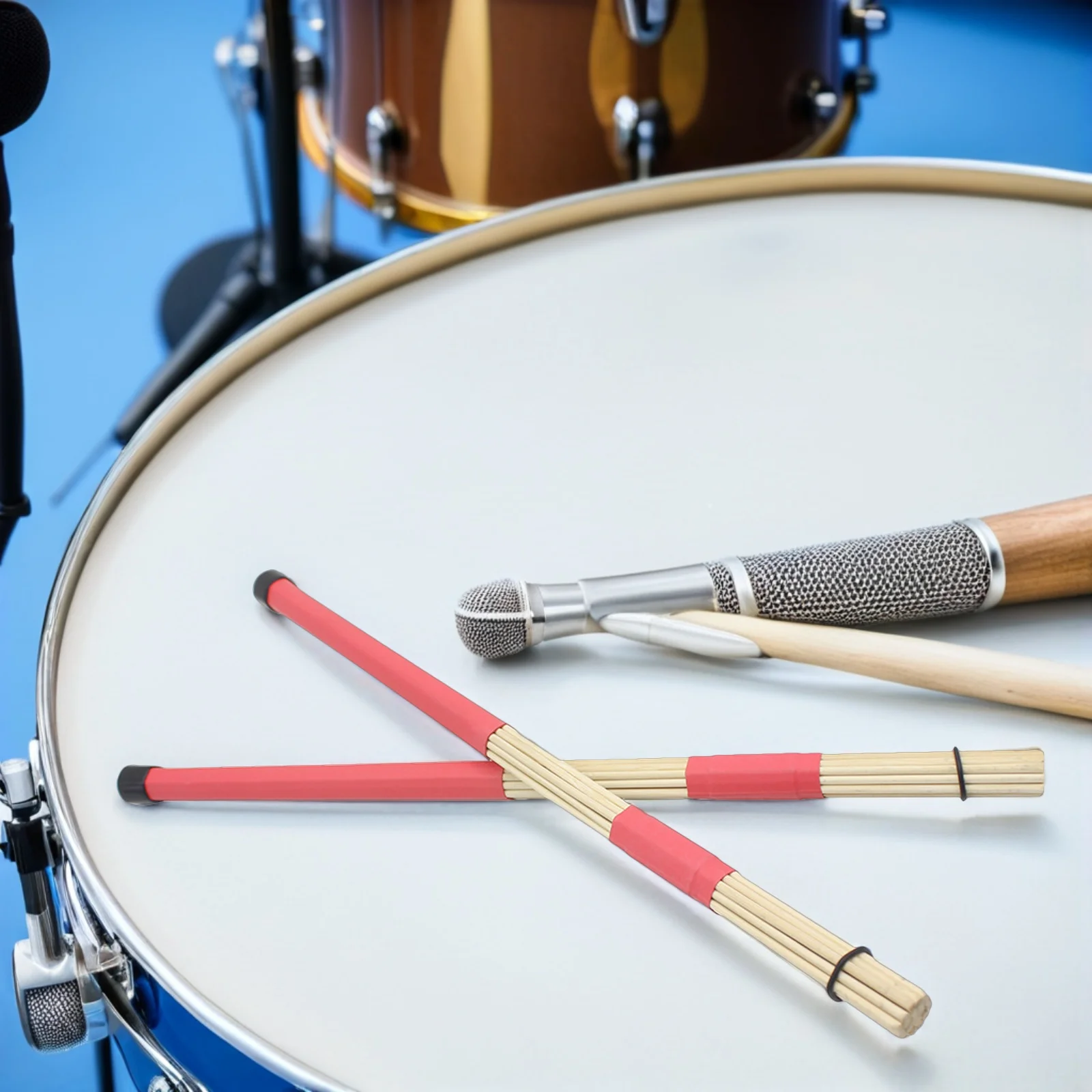 

Jazz Drum Brushes Bamboo Rod Sticks For Quiet Practice Acoustic Drumming Adult Percussionists Drum Accessories Set