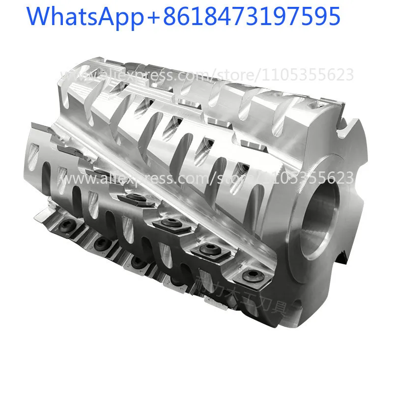 Steel spiral overlord knife discarded four-sided planer woodworking re-cutting spiral knife flat mouth