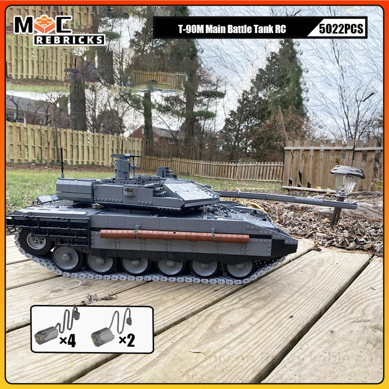 T-90M militar ruso tanque de batalla principal RC MOC bloques de construcción vehículo blindado ladrillos de alta tecnología juguetes para niños juegos de rompecabezas juguete
