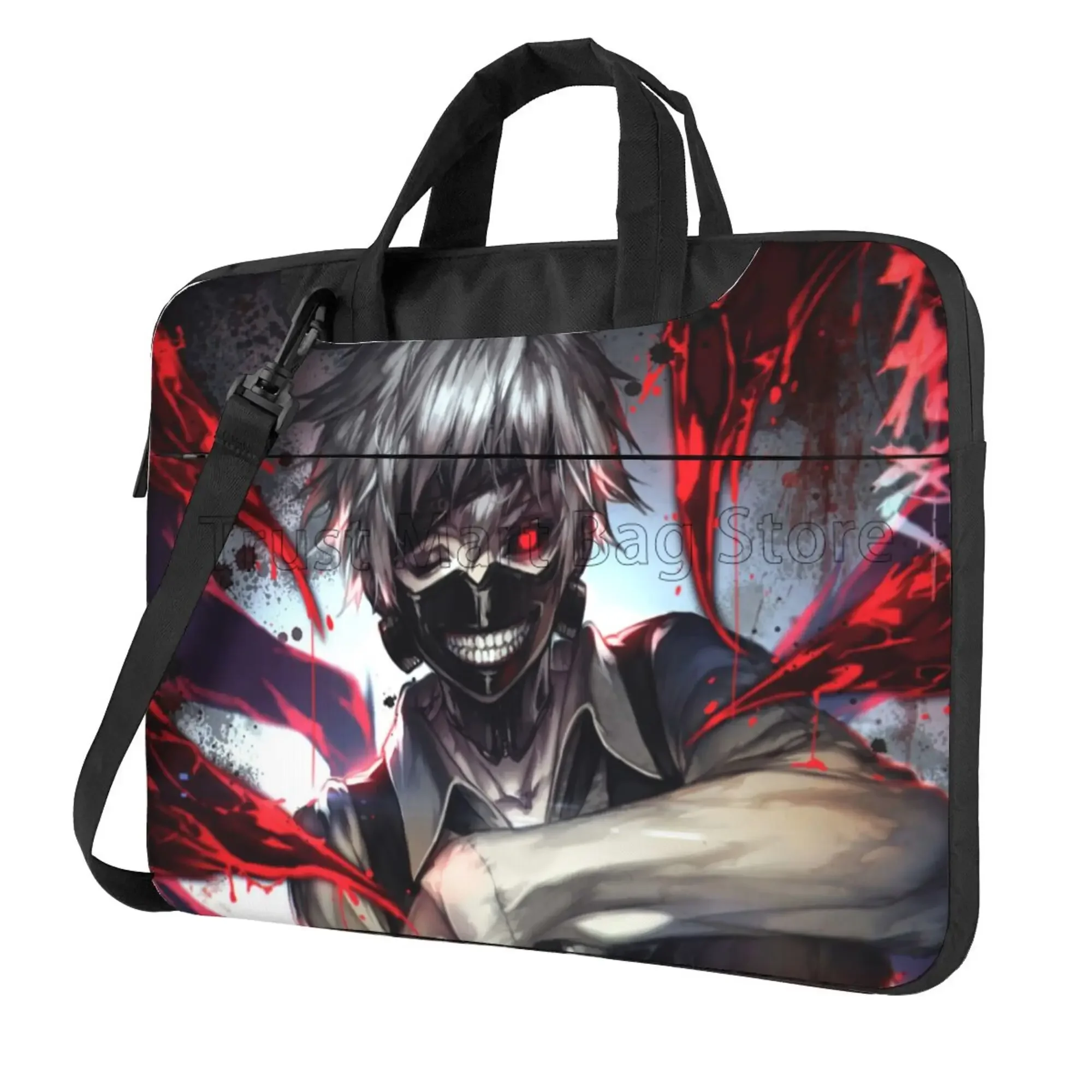 

Сумка на плечо для ноутбука в стиле аниме Tokyo Ghoul Kaneki Ken, чехол для переноски компьютера, чехол для ПК, подходит для ноутбука 13/14/15,6 дюймов