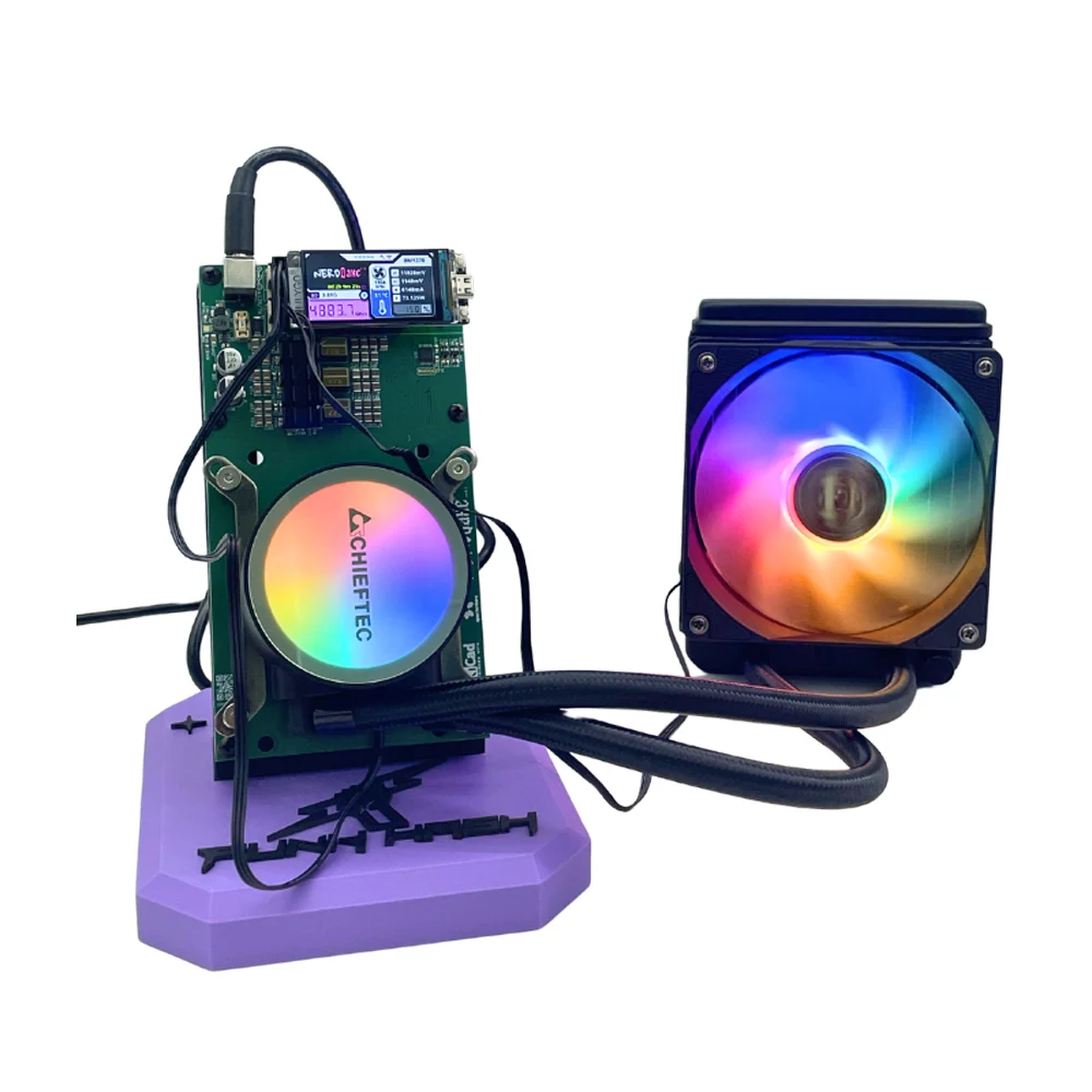 العلامة التجارية الجديدة Bitaxe NerdQaxe ++ Hydro 4.8TH/s 80W BTC Miner 15J/Th 4 * BM1370 ASIC Chips، 2.4G WiFi Crypto Machine عامل منجم مفتوح المصدر #3