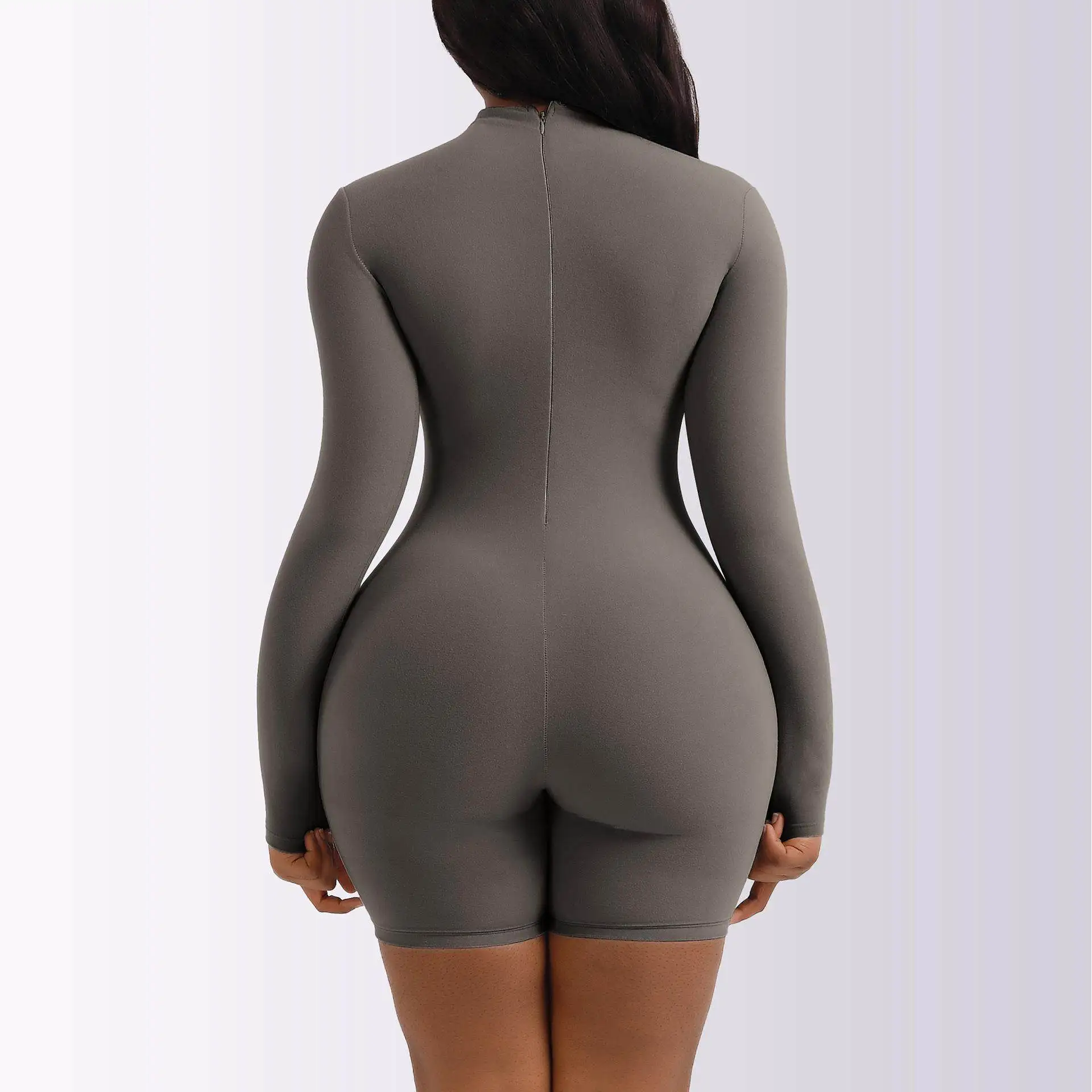 

Женское зимнее теплое бархатное боди с длинным рукавом и высоким воротником, цельный комбинезон, базовый слой, модная осенняя новинка