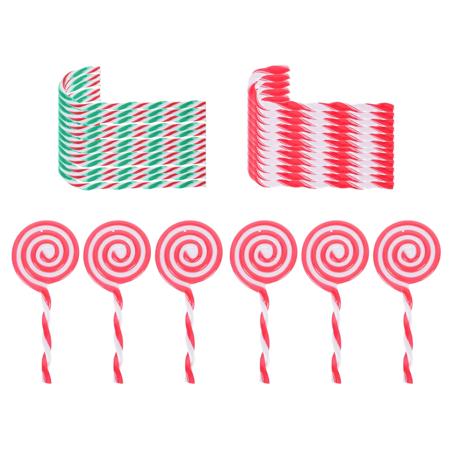 

30pcs Christmas Decorations Colorful Crutch Lollipop Ornament for Indoor Outdoor Embellishment DIY Craft Projects Hanging Decor