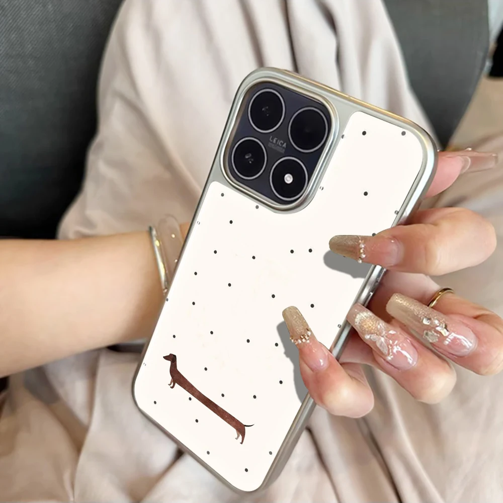 Polka Dot Katze Drop Glue INS Hülle für iPhone 15 17 13 Pro Max Phone 11 12 13 17 ProMax 14 15 16 Plus Hüllen Stoßfest Niedliche Coque – Detail 22