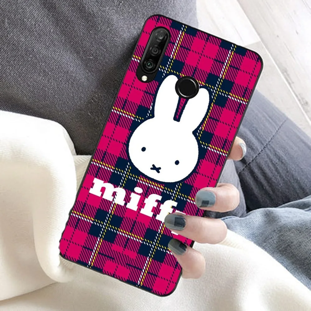 Cartoon-Miffys-Rabbit  Mousepad For Huawei Honor 10 lite 9 20 7A 9X 30 50 60 70 pro plus Soft Silicone Cover