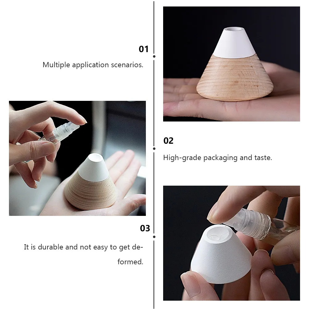 Natural Diatomite Essential Oil Diffuser Non Mist Air Freshener with Beech Wood for Home Office