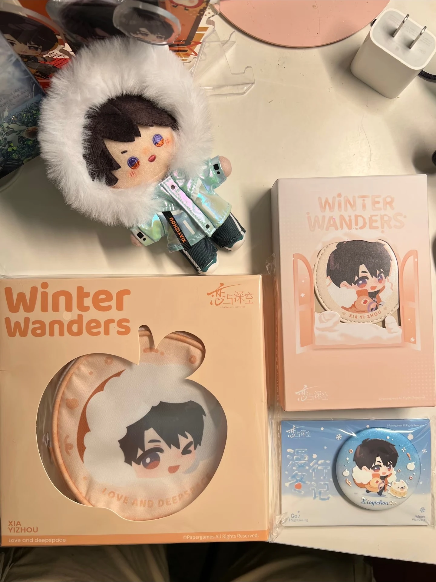 

[Winter Wanders] Official Merchandise Love and Deepspace Cosplay Caleb Schedule Book Card Holder Badge Shopping Bag in Stock