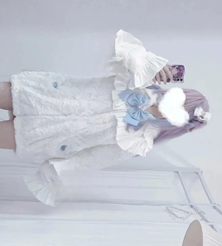 Mode Dame Warme Mäntel Y2K Subkultur Massenproduzierten Stil Casual Hoodie Kaninchen Winter frauen Lose Dicke Kapuze Jacke