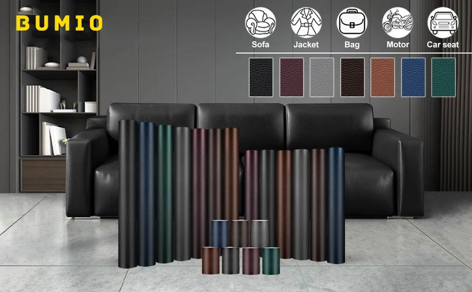 35-200cm selbstklebendes Leder-Reparaturband, Echtleder-Reparaturpflaster für Haus, DIY, Sofa, Motorrad, Autositz, Stuhl, Tasche, Aufkleber, PU-Bastelbedarf – Detail 1