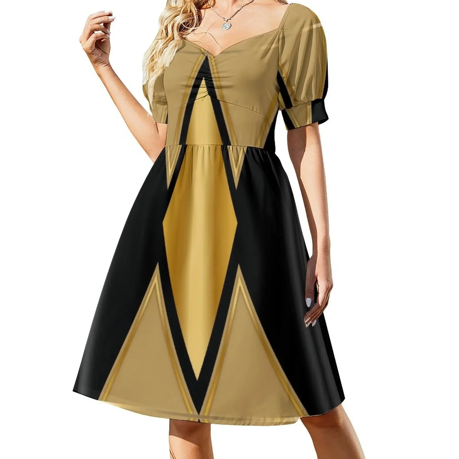 

Black And Gold Sleeveless Dress chic and elegant evening dress clothes long dress women