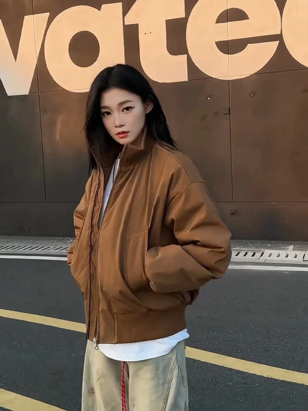 

Утепленная хлопковая куртка мужская укороченная теплая с воротником-стойкой на молнии, модная повседневная осенне-зимняя куртка