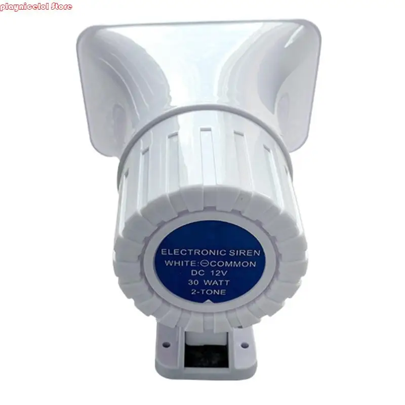 12V Wire Double Tone Security Horn 150dB Loud Alarm System Resistant Wire Alarm Plastic for Home & Business
