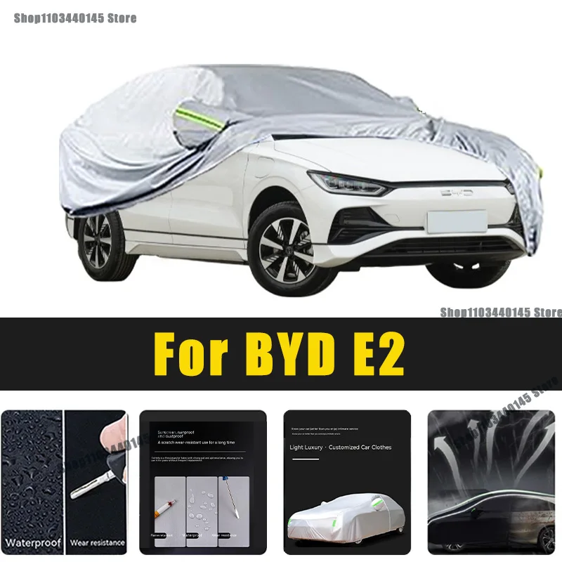 

Full Car Covers Outdoor Sun UV Protection Dust Rain Snow Oxford cover Protective For BYD E2 Accessories