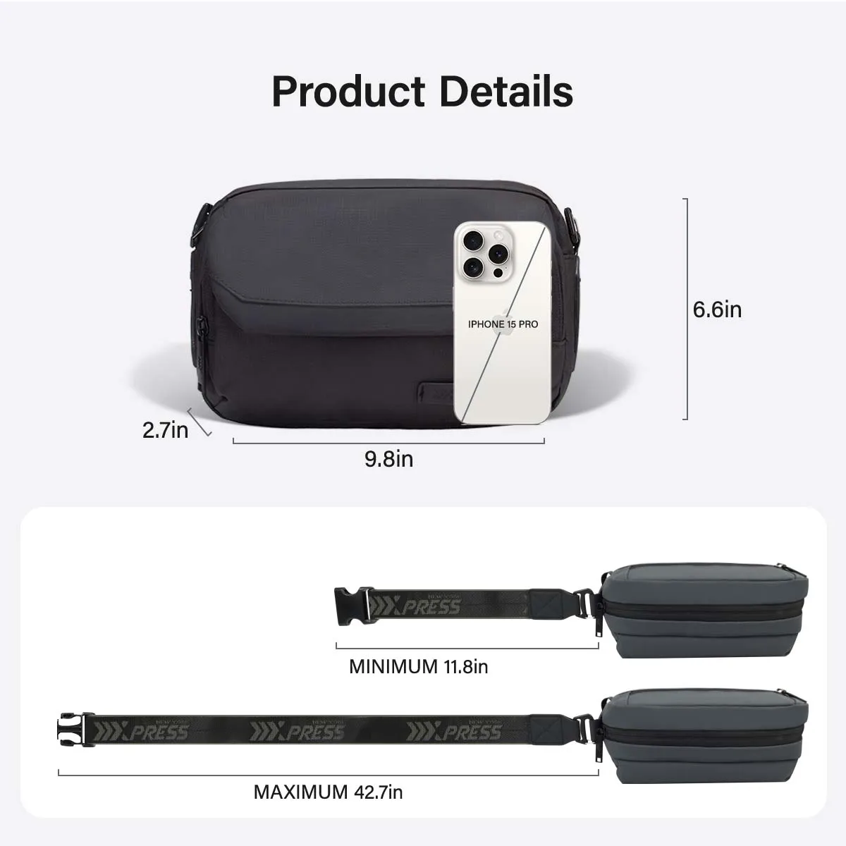 Luxury Business Shoulder Bag for Men Design Plaid Messenger Bag Crossbody Bag Casual Zipper Small Square Sling Bag Waterproof