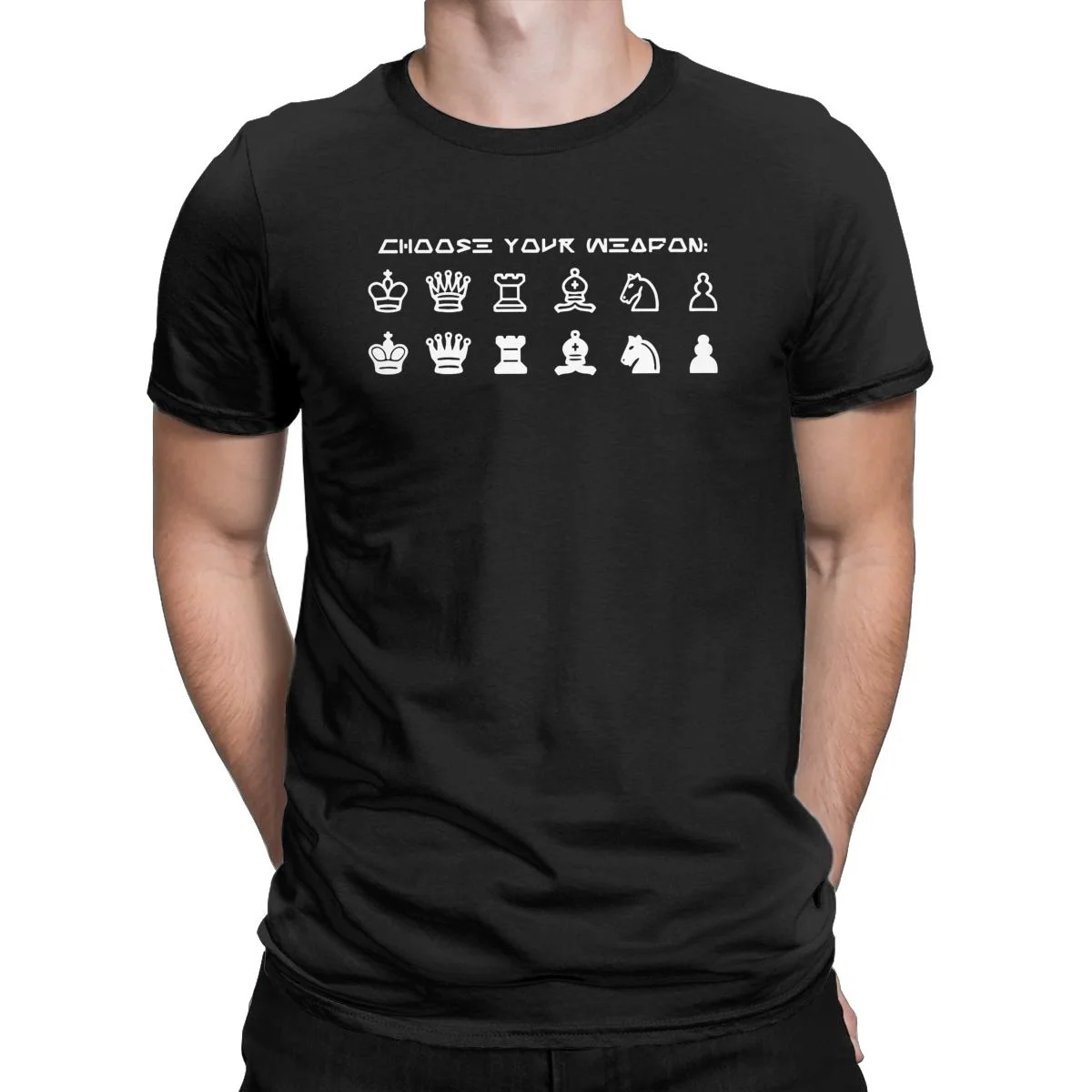 Choose Your Weapon Chess Set Men's Tshirt Games Gamer Novelty Tees Harajuku Tee Shirt Premium Cotton Clothes