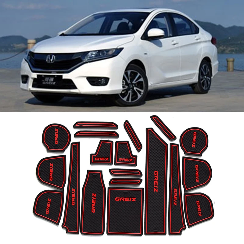 

20 Pcs Car rubber anti-slip mat coaster Door Slot Mat Set For Honda Greiz accessories