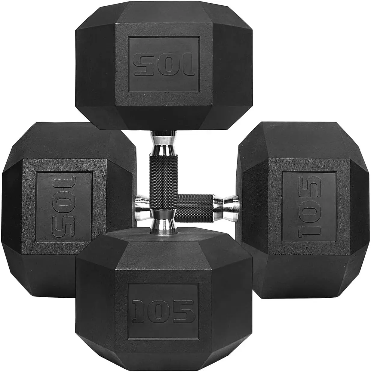 

Rubber EncasedDumbbells with Rubber Grip Contoured Handle for Muscle Toning Strength Building Full Body Workout