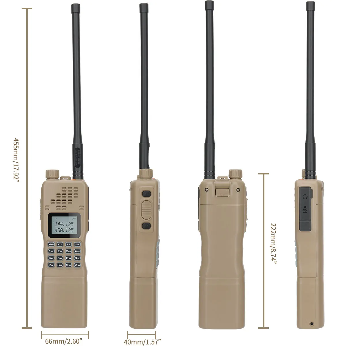 Baofeng-AR-152 Walkie Talkie, transceptor de banda dupla, VHF, UHF, Ham, CB, tático, militar, rádio bidirecional, bateria maior, AN, PRC-152, 15W