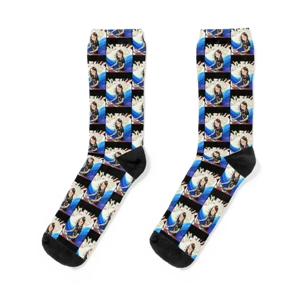 

K Flay Art Socks men cotton high quality christmas stocking Novelties anti slip football Socks For Women Men's