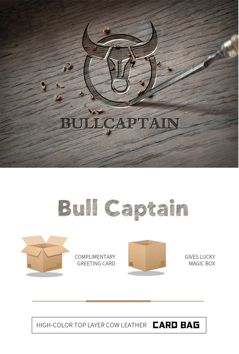 BULLCAPTAIN Echte Kartentasche für Herren, lässig, Business-Kreditkartenetui, multifunktional, RFID, Diebstahlschutz, 11 Kartenfächer, Münzgeldbörse – Detail 1