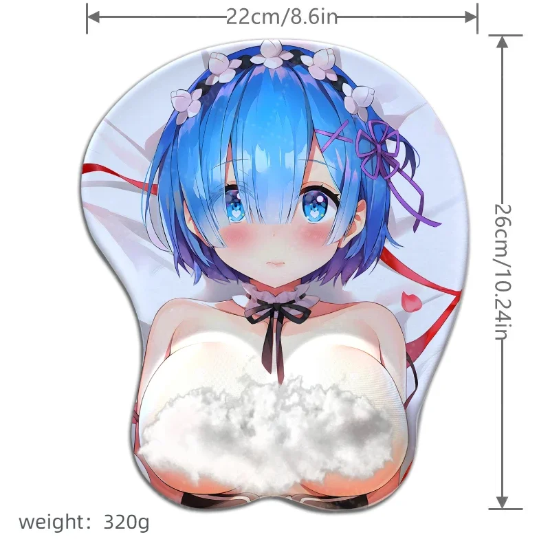 نفطة معبأة إعادة: 0 Rem الصدر معصمه ماوس الوسادة أنيمي مكتب حصيرة ألعاب معصمه خاص مع الحلمات ثلاثية الأبعاد #3