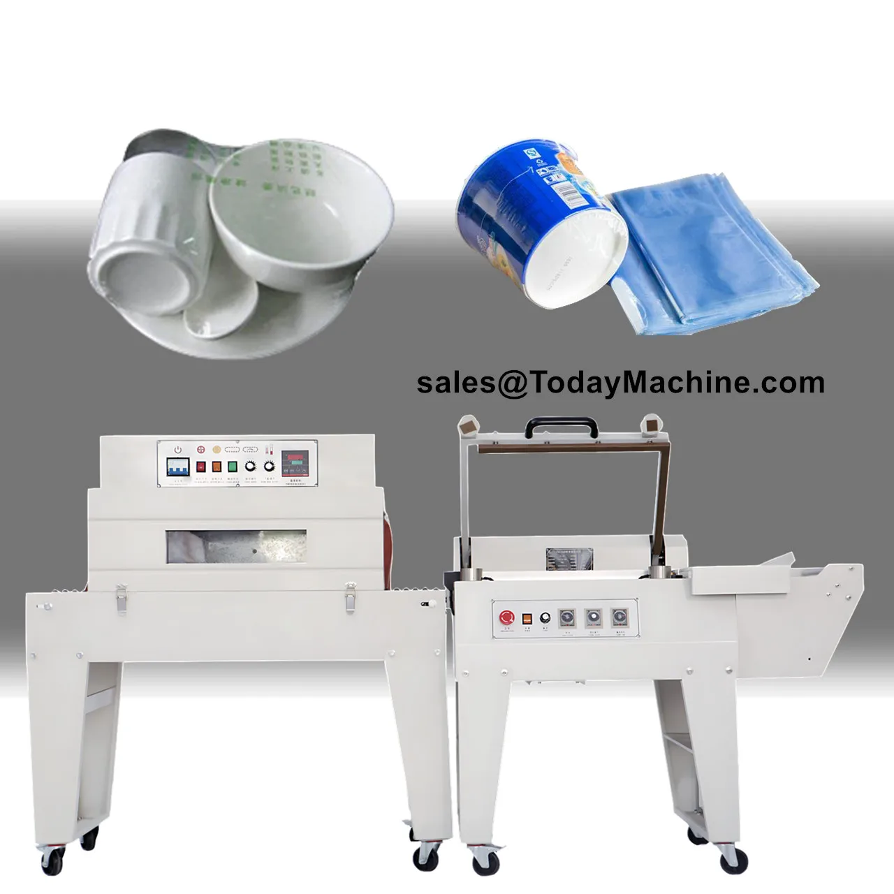 

Semi Automatic Tunnel Bag Plastic Wraps POF Film Heat Shrink Wrapping Machine