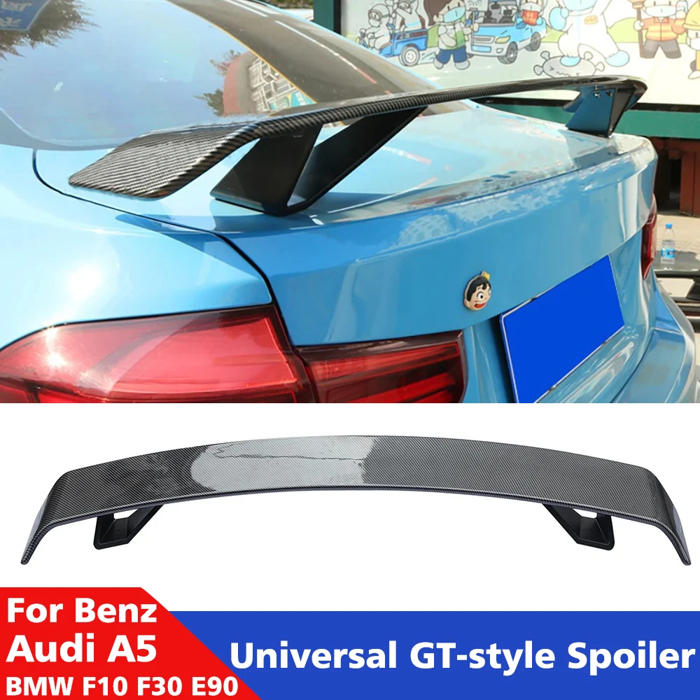

GT Style Universal Carbon Fiber Rear Spoiler 52.3inch - Fit BMW F10 F30 E90, Audi A5, Honda Civic, Benz Sport Car Trunk Wing